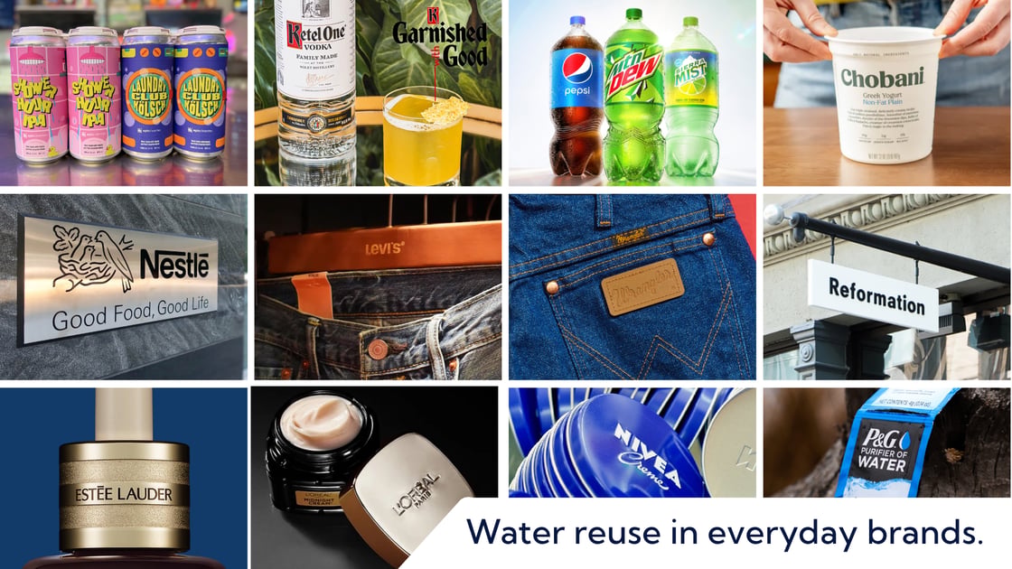 Brands using recycled water